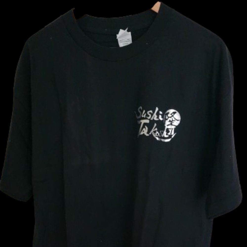 Alstyle Black and Silver "Sushi is Life" Graphic Tee - Size XL